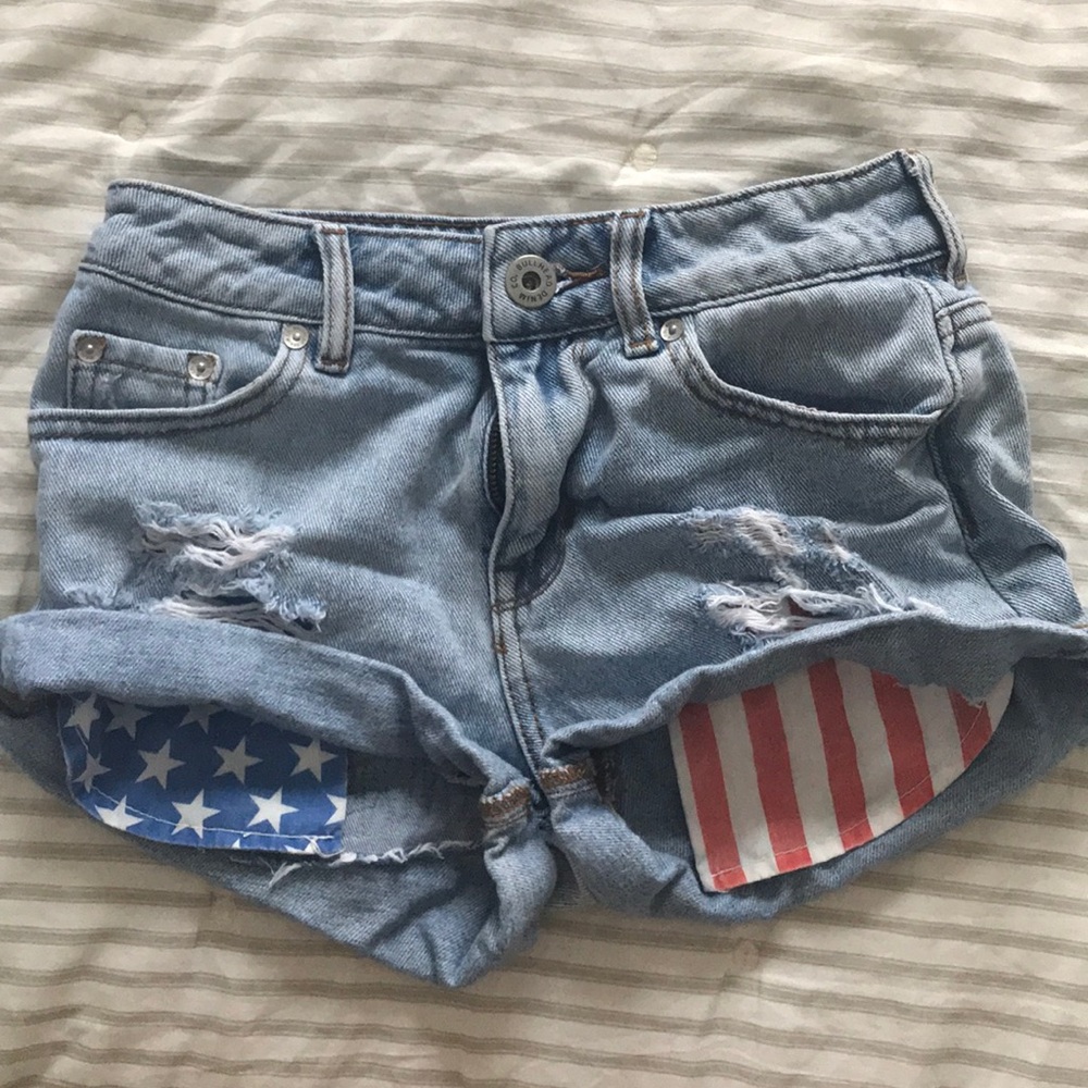 American Flag Denim Short